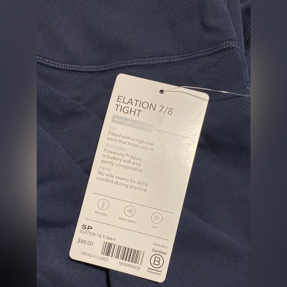 Athleta Elation 7/8 Tight // Navy - Picture 14 of 16